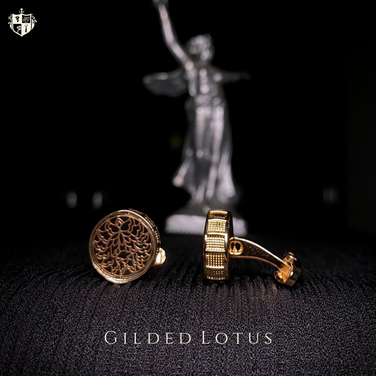 Gilded Lotus Cufflinks