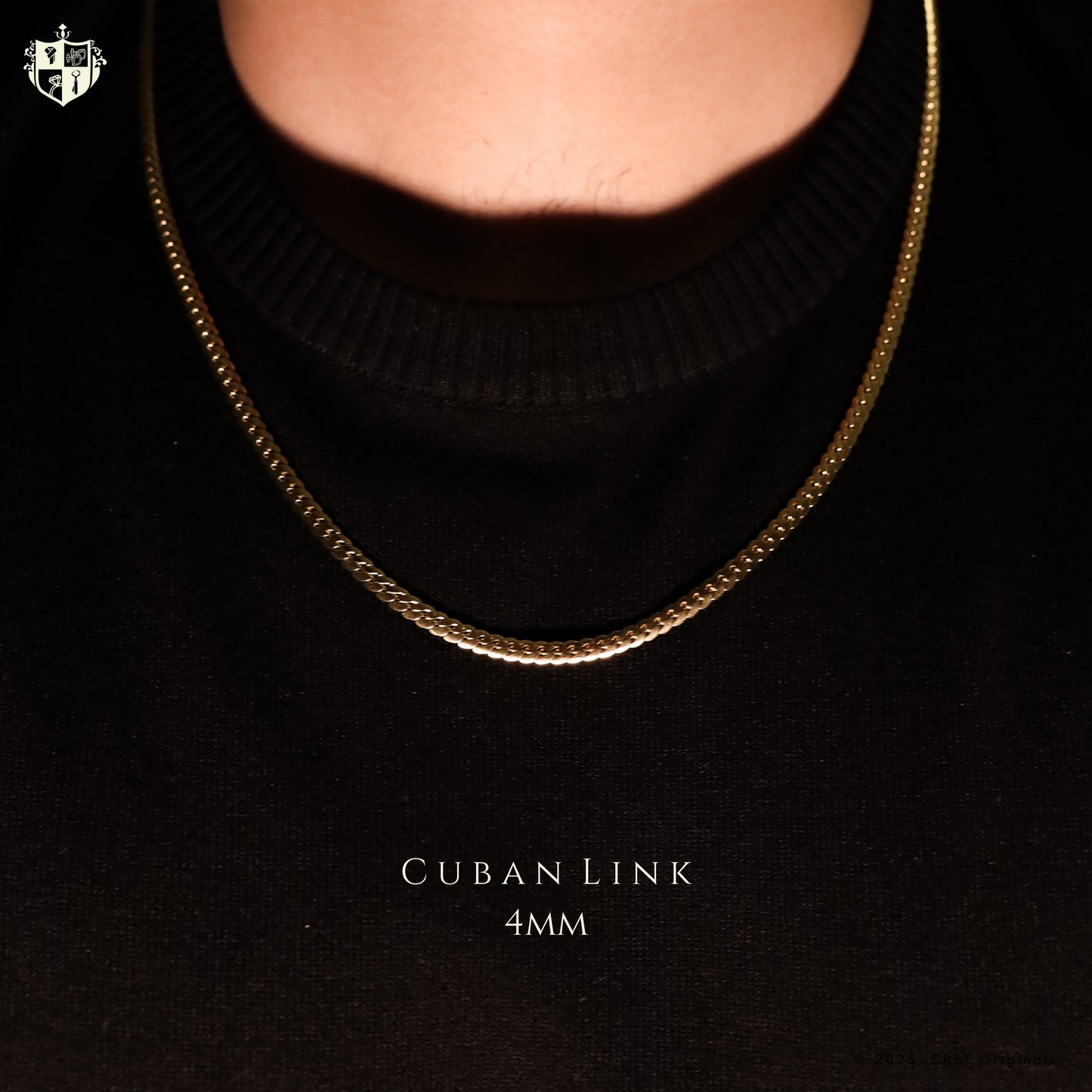 Cuban Link 4mm Chain (Gold)