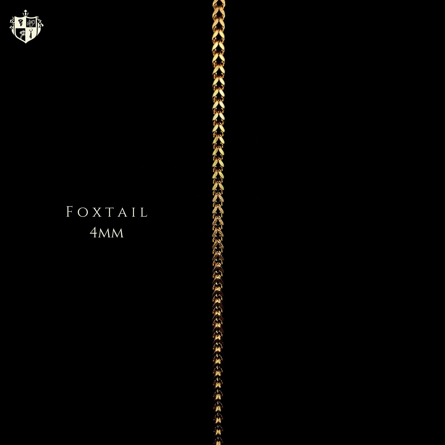 Foxtail 4mm Chain (Gold)