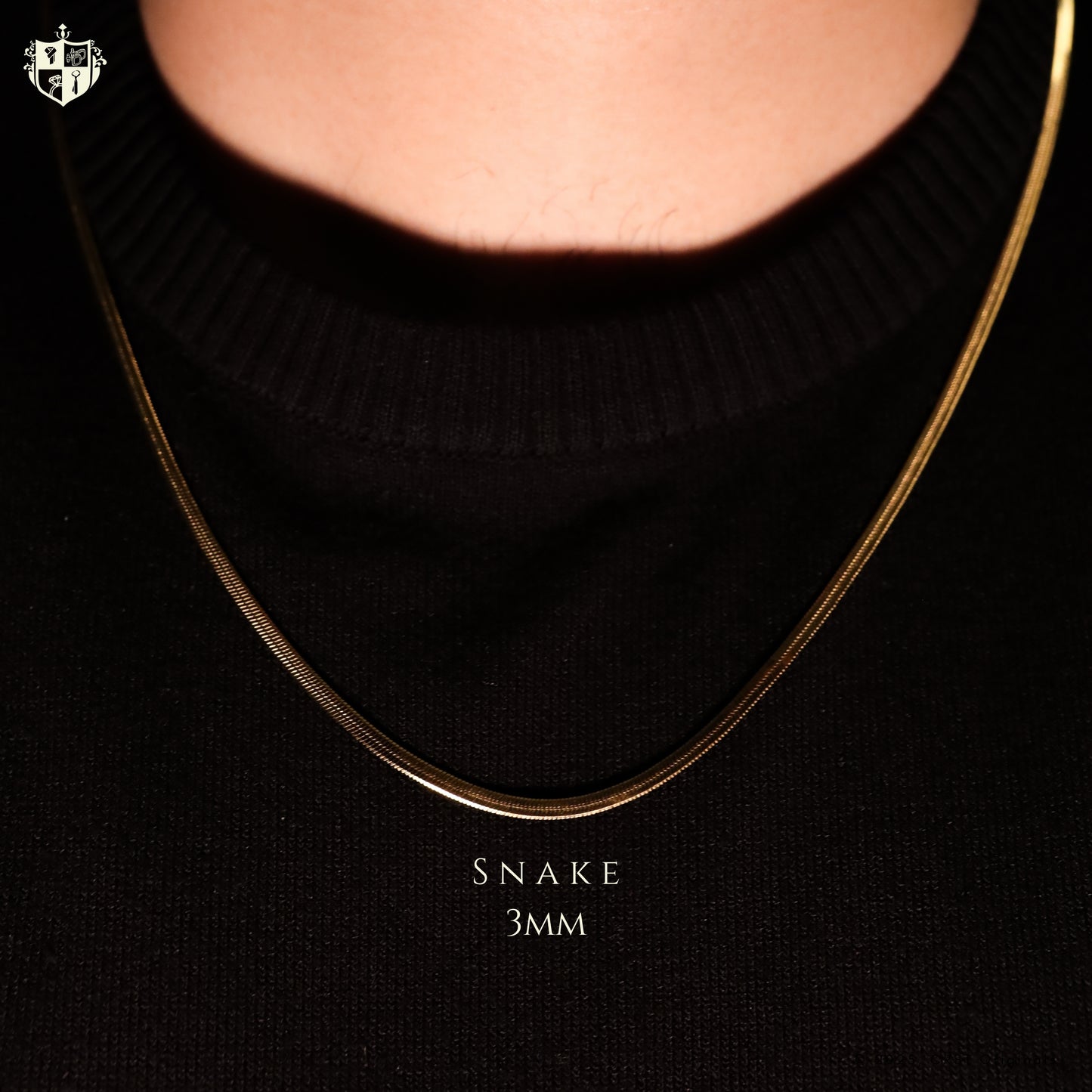 Snake 3mm Chain (Gold)
