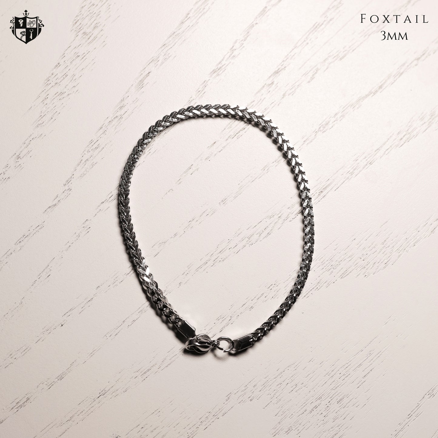 Foxtail 3mm bracelet (Silver)