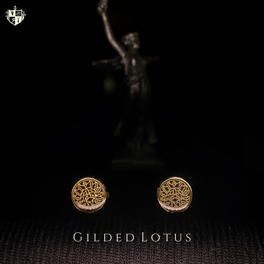 Gilded Lotus Cufflinks