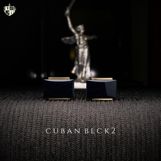 Cuban Blck 2 Cufflinks
