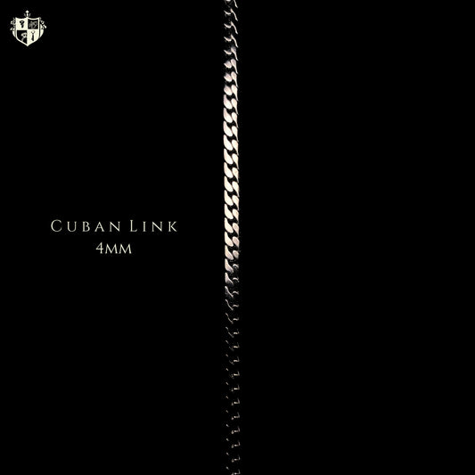 Cuban Link 4mm Chain (Silver)