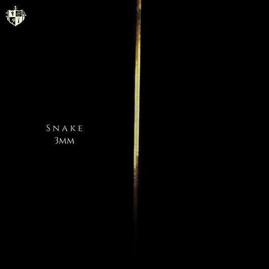 Snake 3mm Chain (Gold)