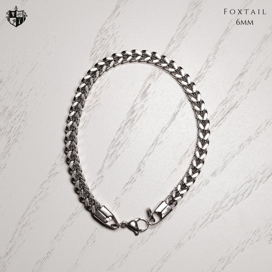 Foxtail 6mm bracelet (Silver)