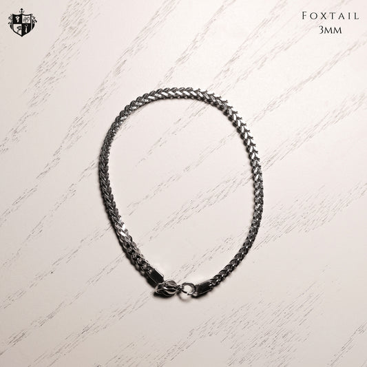 Foxtail 3mm bracelet (Silver)