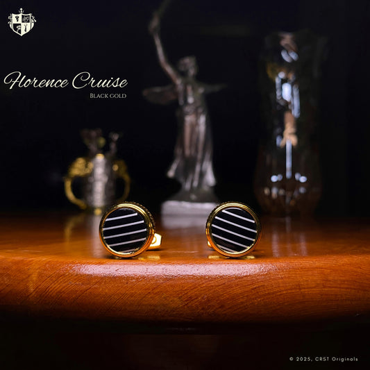 Florence Cruise - Black Gold Cufflinks