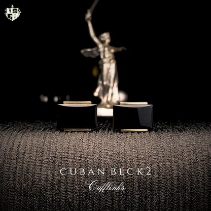 Cuban Blck 2 Cufflinks